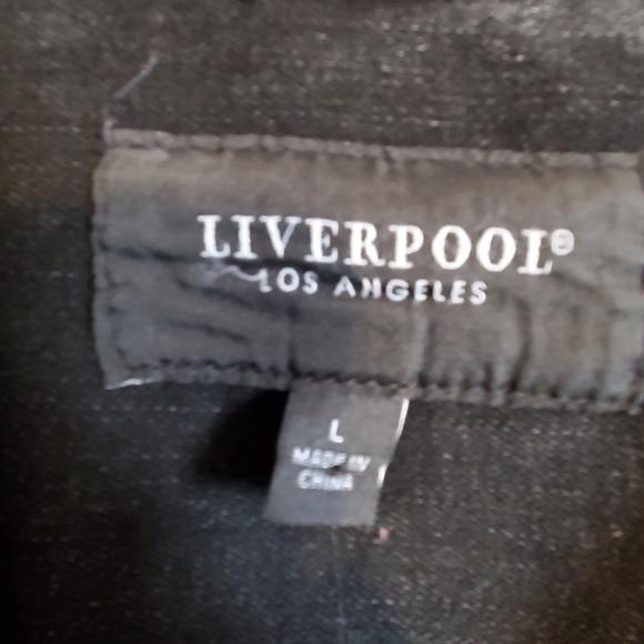 Liverpool BLACKl Denim Vest. NWT LARGE. Denim Vest - Picture 4 of 10